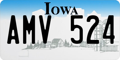 IA license plate AMV524