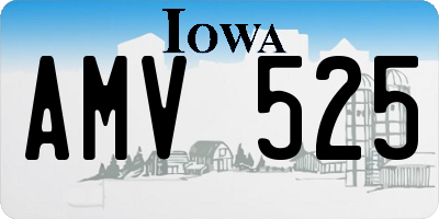 IA license plate AMV525