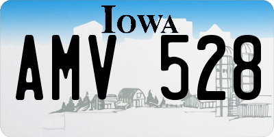 IA license plate AMV528