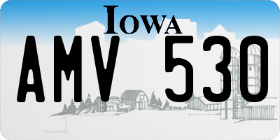 IA license plate AMV530
