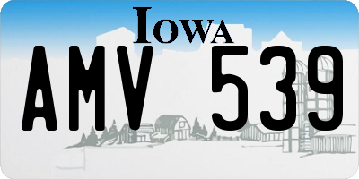 IA license plate AMV539