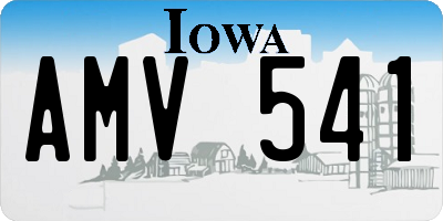 IA license plate AMV541
