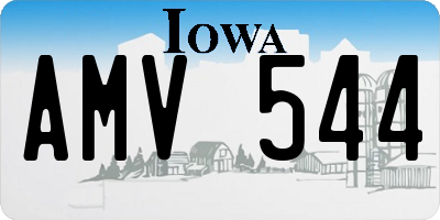 IA license plate AMV544