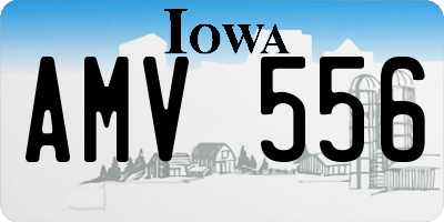 IA license plate AMV556
