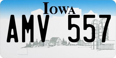 IA license plate AMV557