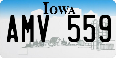 IA license plate AMV559