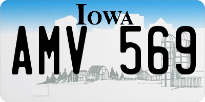 IA license plate AMV569