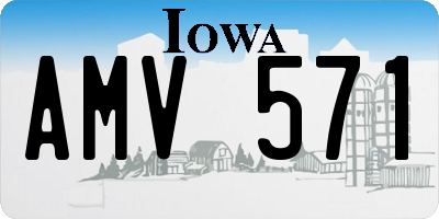 IA license plate AMV571
