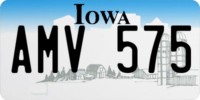 IA license plate AMV575