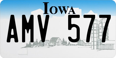 IA license plate AMV577