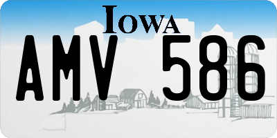 IA license plate AMV586