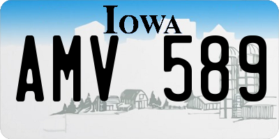 IA license plate AMV589