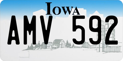 IA license plate AMV592