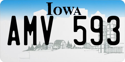 IA license plate AMV593