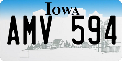 IA license plate AMV594