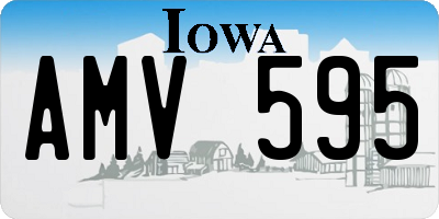 IA license plate AMV595
