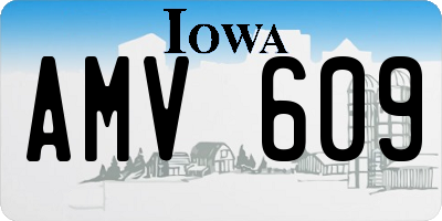 IA license plate AMV609