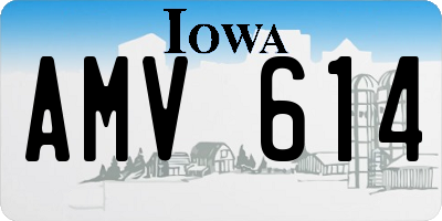 IA license plate AMV614