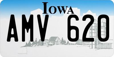 IA license plate AMV620