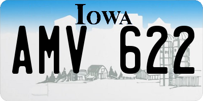 IA license plate AMV622