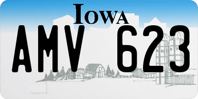 IA license plate AMV623