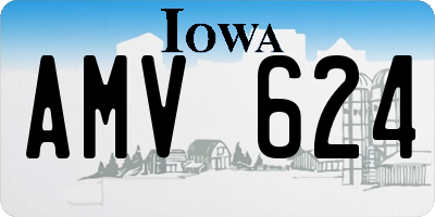 IA license plate AMV624