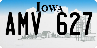 IA license plate AMV627