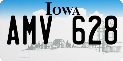 IA license plate AMV628