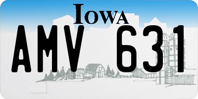 IA license plate AMV631