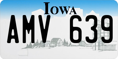 IA license plate AMV639