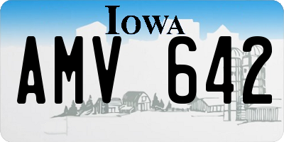 IA license plate AMV642