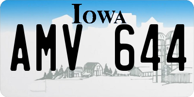 IA license plate AMV644