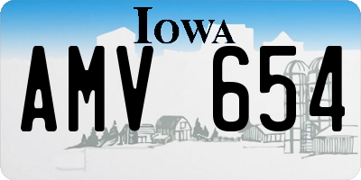 IA license plate AMV654