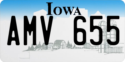 IA license plate AMV655