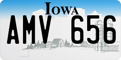 IA license plate AMV656