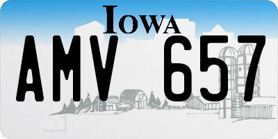 IA license plate AMV657