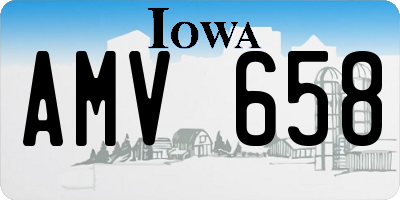 IA license plate AMV658
