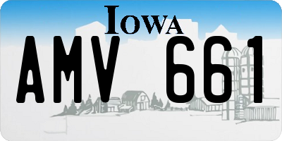 IA license plate AMV661
