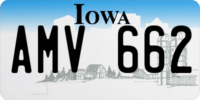 IA license plate AMV662