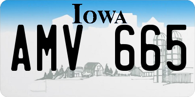 IA license plate AMV665