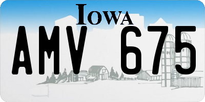 IA license plate AMV675