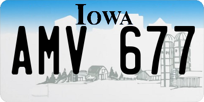 IA license plate AMV677