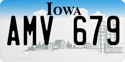 IA license plate AMV679
