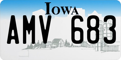 IA license plate AMV683