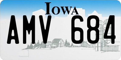 IA license plate AMV684