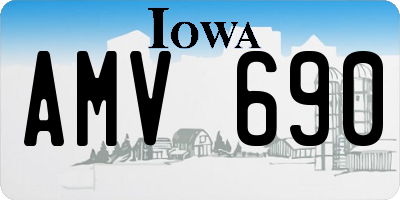 IA license plate AMV690