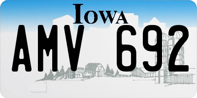 IA license plate AMV692