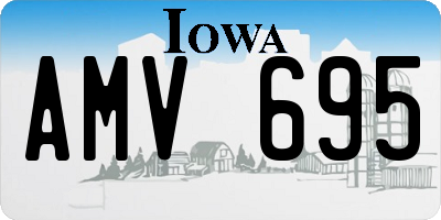 IA license plate AMV695