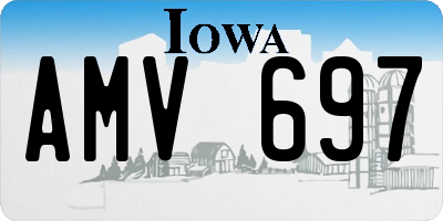 IA license plate AMV697