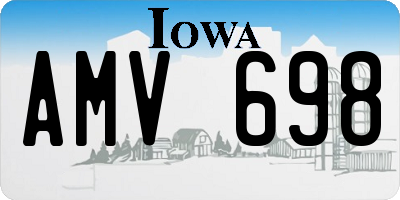 IA license plate AMV698